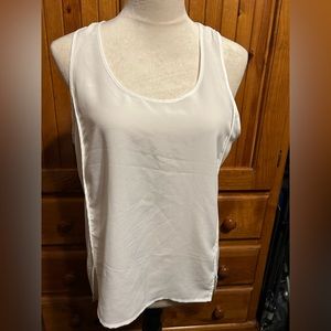 H & M White Sleeveless - light weight sheer blouse